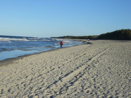 Wandern am endlosen Ostseestrand